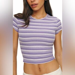 Reformation Muse Stripe Rib T-shirt